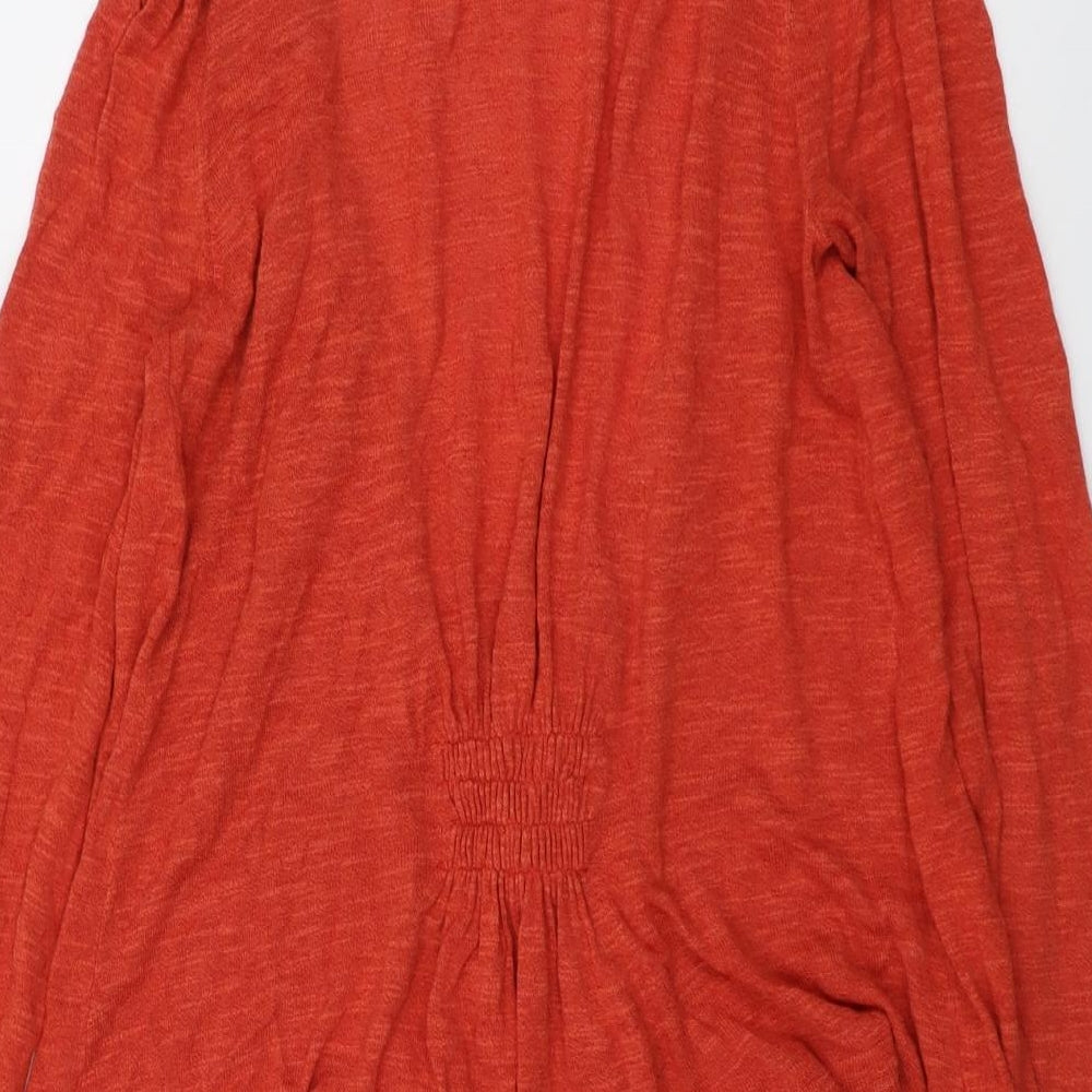 RJR.John Rocha Womens Red V-Neck Cotton Cardigan Jumper Size 14