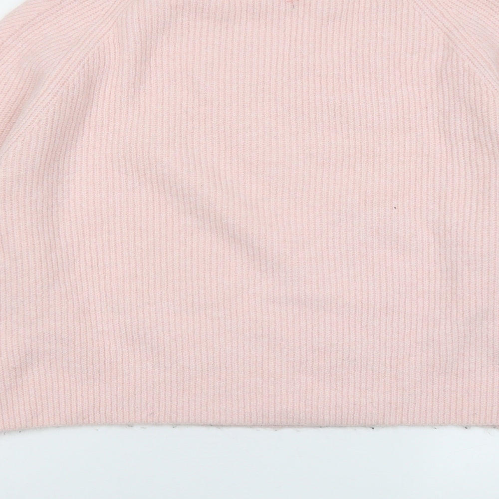 Topshop Womens Pink Round Neck Acrylic Pullover Jumper Size 12