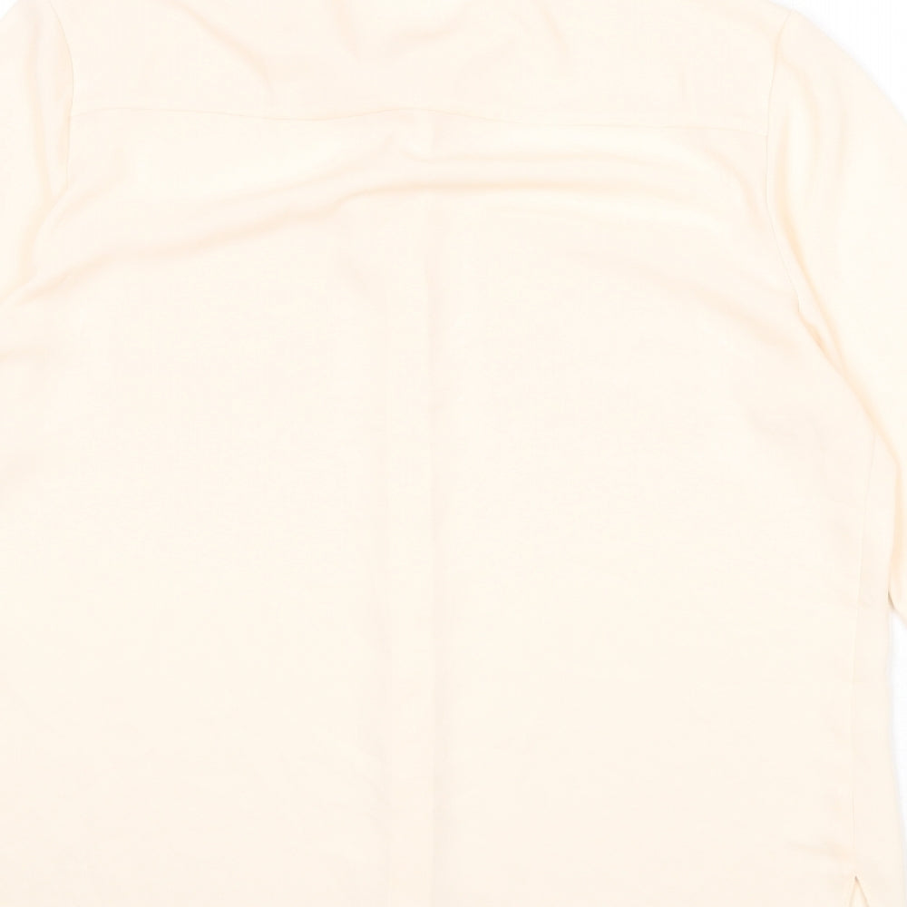 Dorothy Perkins Womens Pink Polyester Basic Button-Up Size 14 Collared
