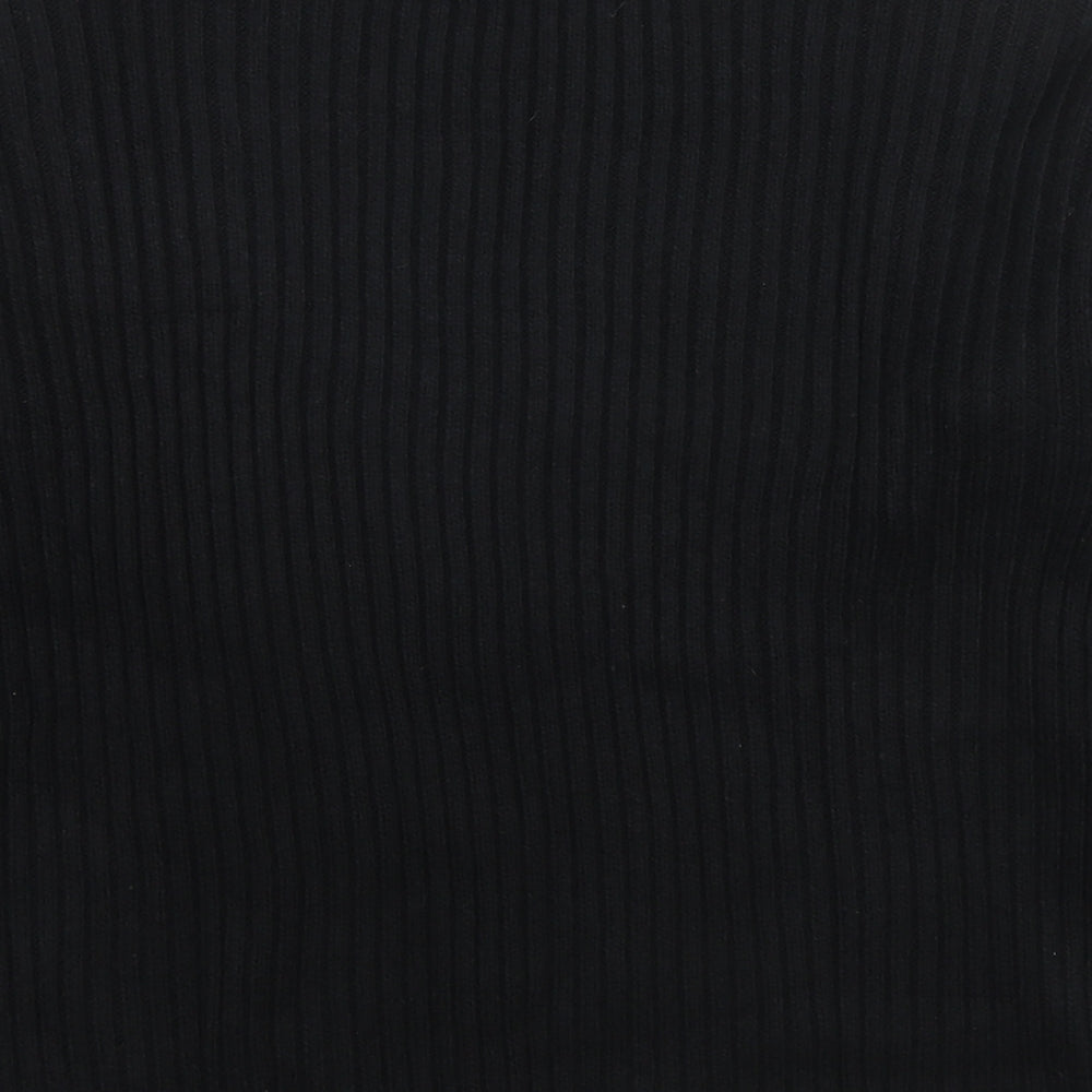 Marks & Spencer Womens Black Round Neck Polyester Pullover Jumper Size S