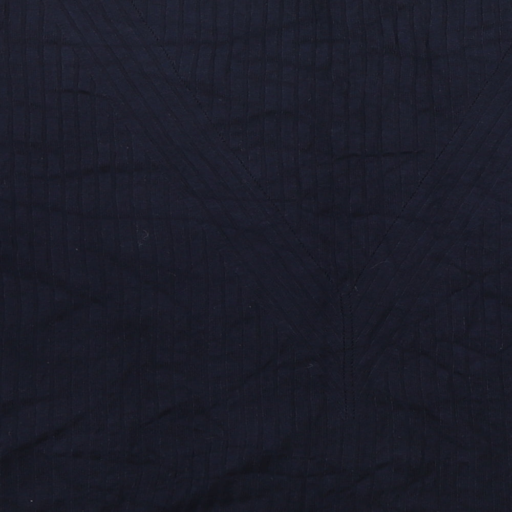 Marks & Spencer Womens Blue Round Neck Viscose Pullover Jumper Size M