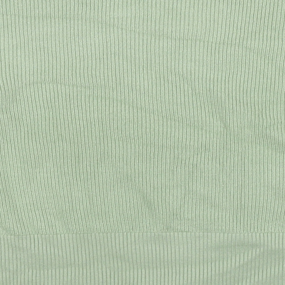 Marks & Spencer Womens Green Round Neck Viscose Pullover Jumper Size M