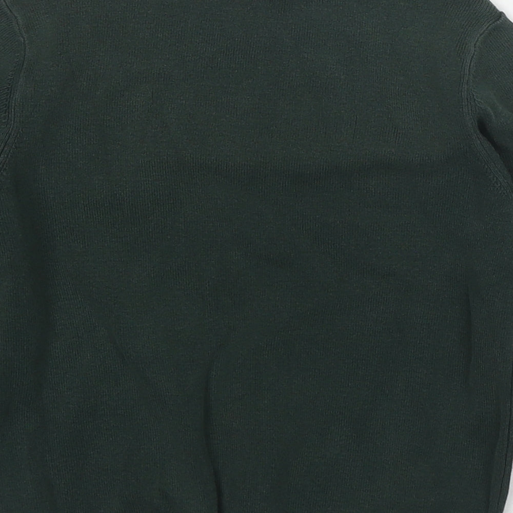 John Lewis Boys Green V-Neck Cotton Pullover Jumper Size 5-6 Years Pullover
