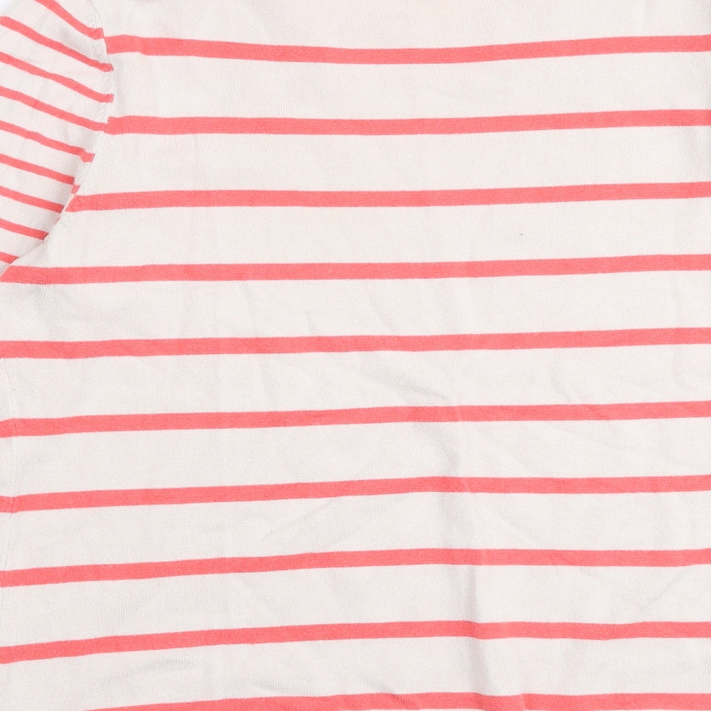 Gallery Womens Multicoloured Round Neck Striped Viscose Pullover Jumper Size M