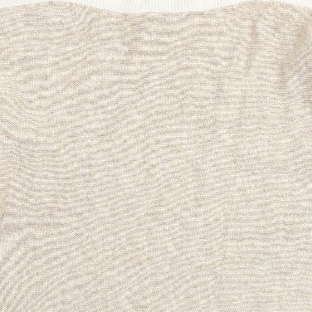 Oasis Womens Brown Round Neck Viscose Pullover Jumper Size XS