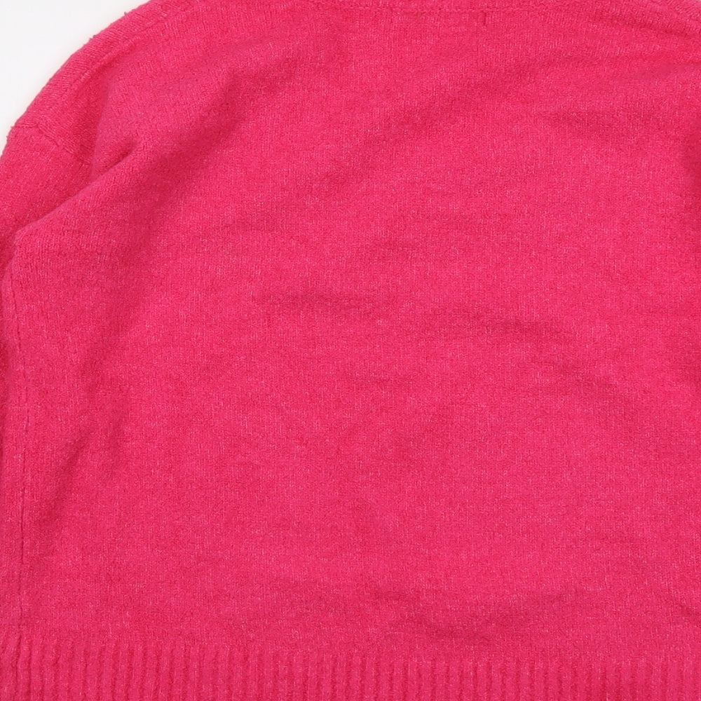 NEXT Womens Pink Round Neck Cotton Pullover Jumper Size M