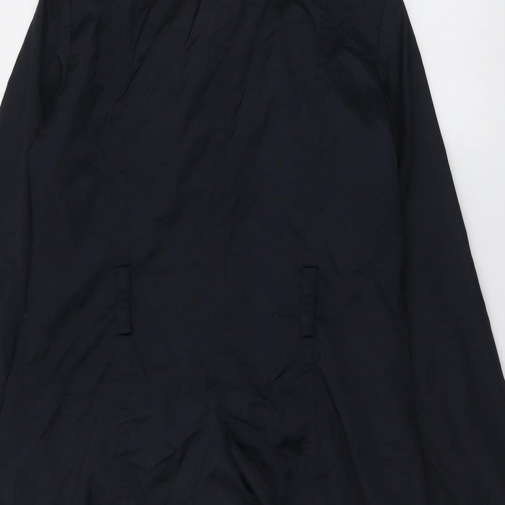 Mango Womens Blue Pea Coat Coat Size M Button