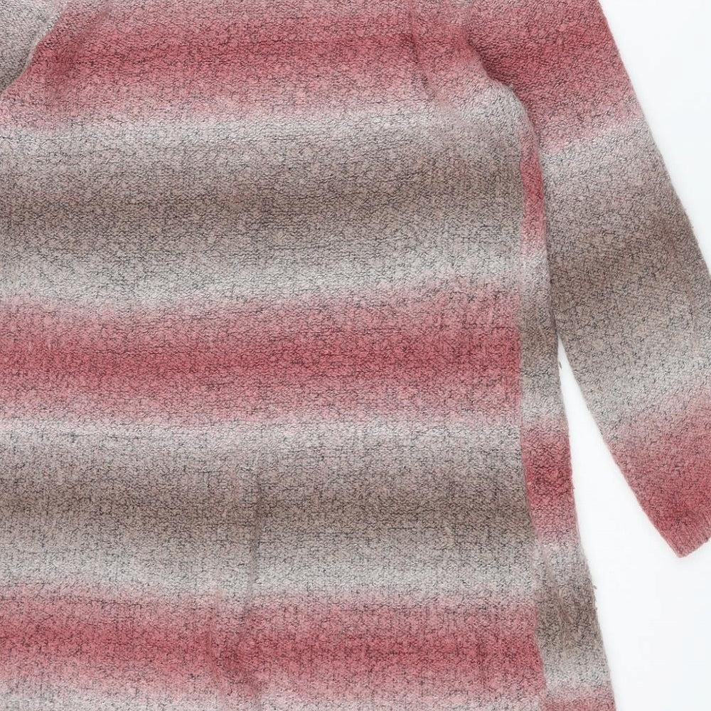 BNK Womens Multicoloured Round Neck Striped Acrylic Pullover Jumper Size 12