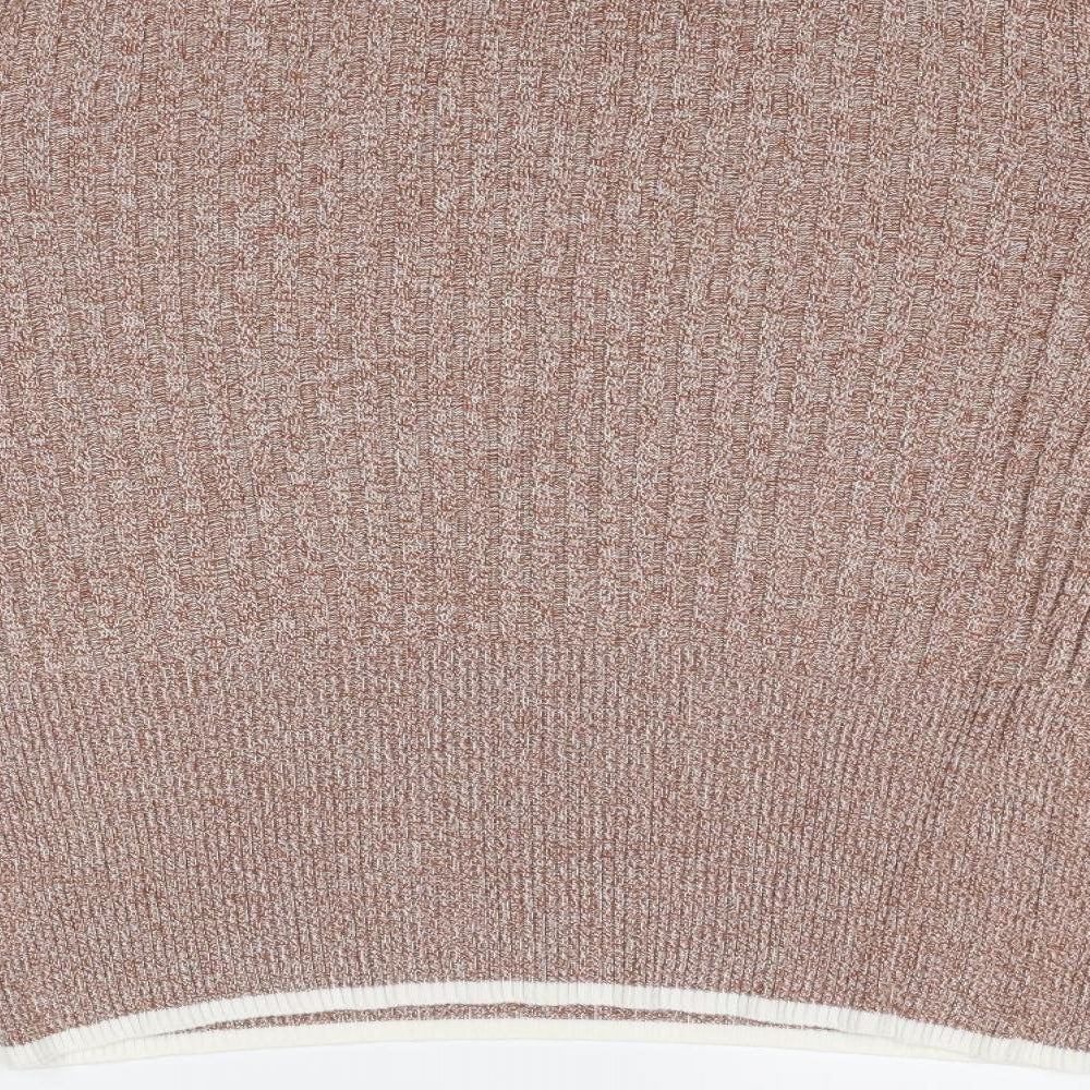 Marks and Spencer Womens Brown Round Neck Viscose Pullover Jumper Size 20
