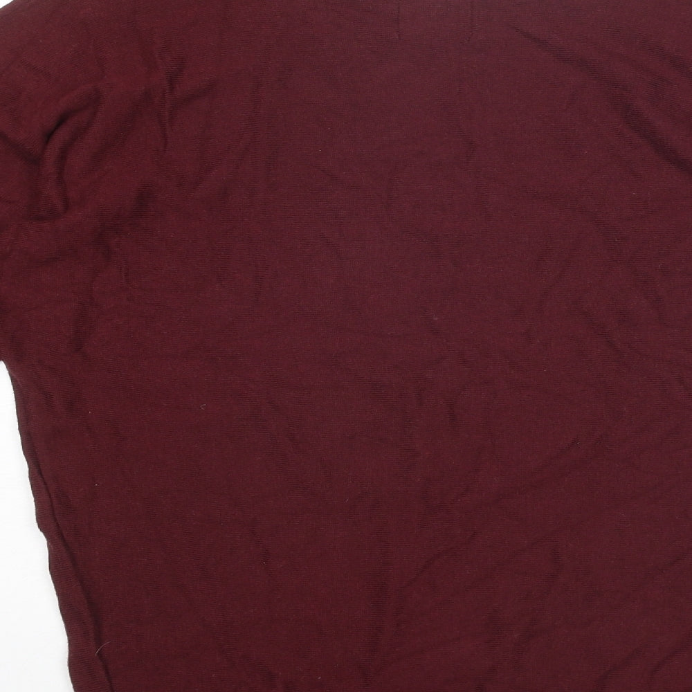 Debenhams Womens Purple Round Neck Cotton Pullover Jumper Size 12