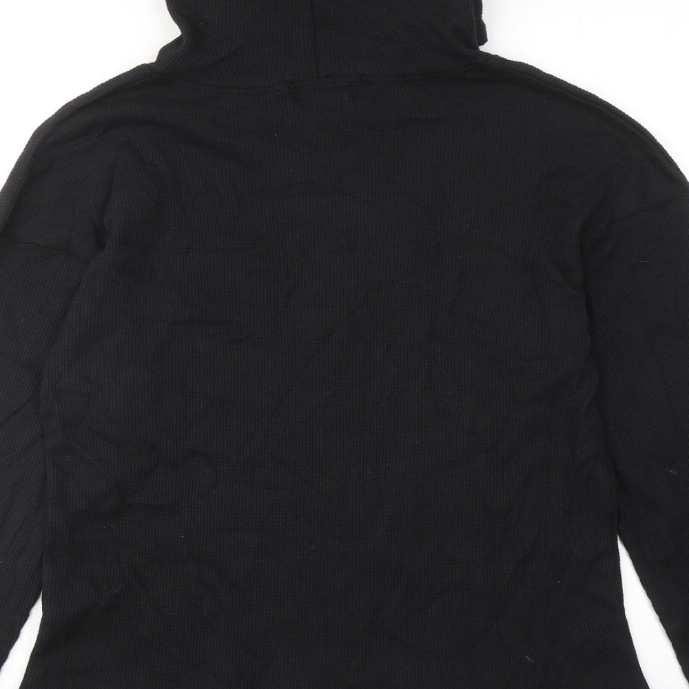 Missguided Womens Black Cotton Pullover Hoodie Size 10 Pullover
