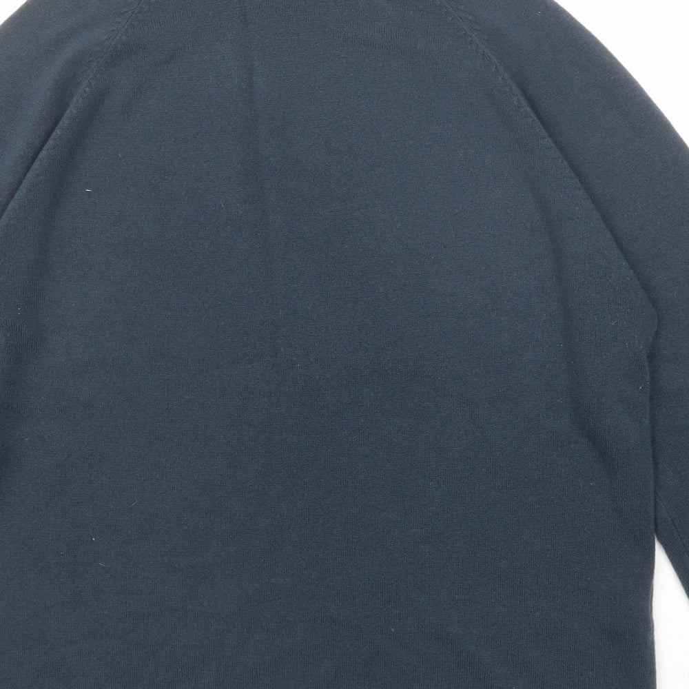Armando Womens Blue Roll Neck Acrylic Pullover Jumper Size M