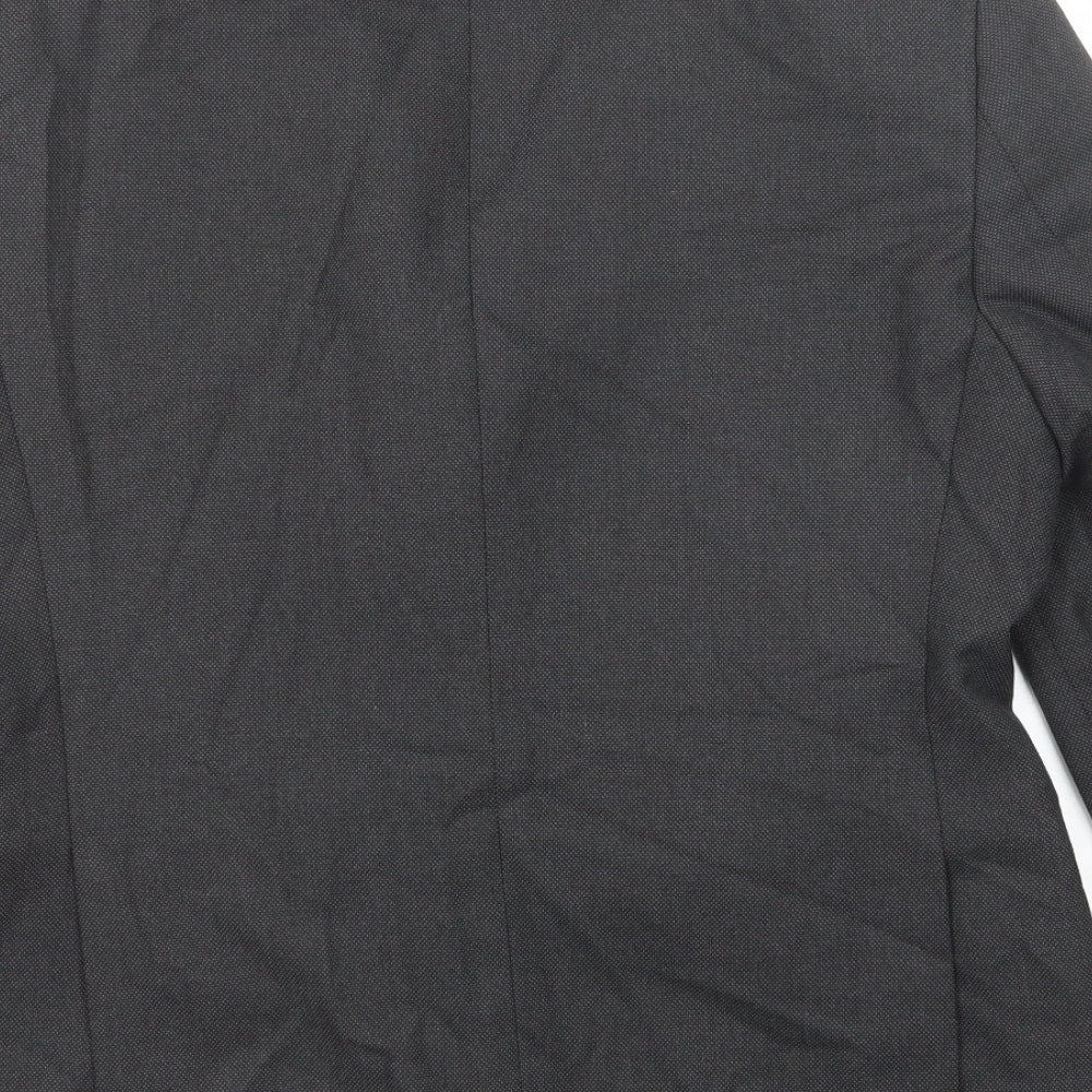 Marks & Spencer Mens Grey Polyester Jacket Suit Jacket Size 42 Regular