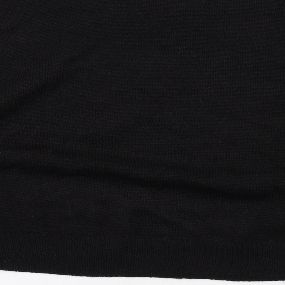H&M Womens Black Round Neck Acrylic Pullover Jumper Size S