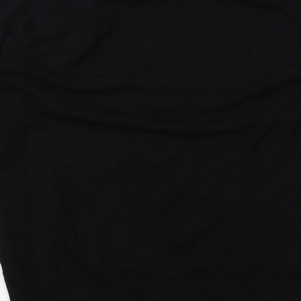 Dunnes Stores Womens Black Round Neck Viscose Pullover Jumper Size M