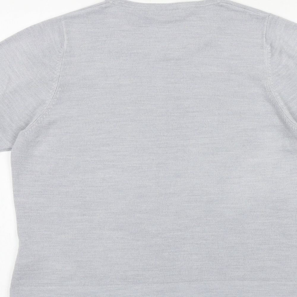 Classics Womens Grey Round Neck Acrylic Pullover Jumper Size 14