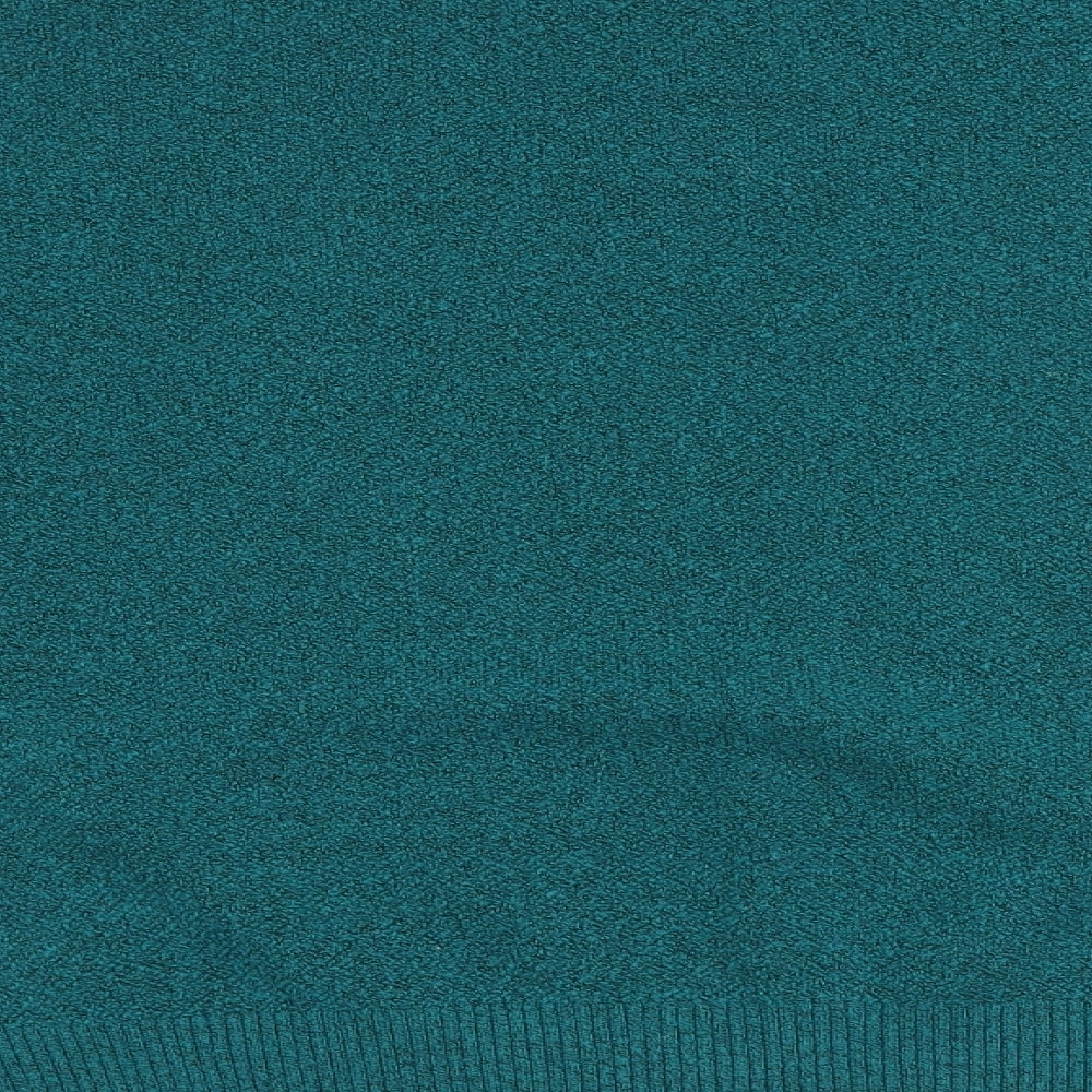 Marks & Spencer Womens Green Mock Neck Polyester Pullover Jumper Size L