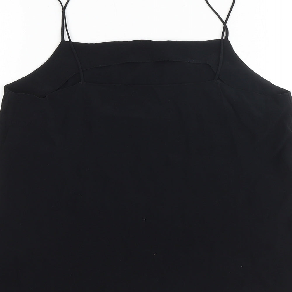 Warehouse Womens Black Polyester Camisole Tank Size S Square Neck