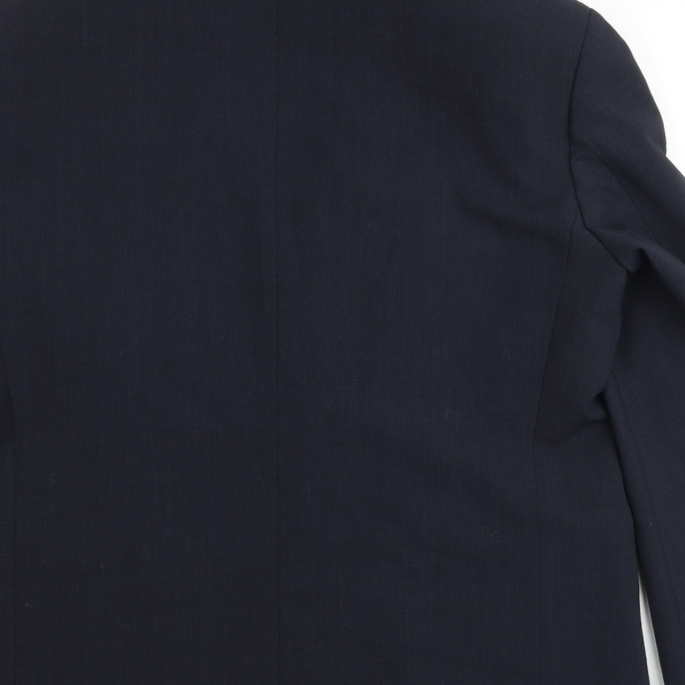 Marks & Spencer Mens Blue Polyester Jacket Suit Jacket Size 42 Regular