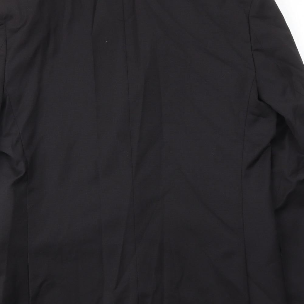 Marks & Spencer Mens Black Wool Jacket Suit Jacket Size 38 Regular