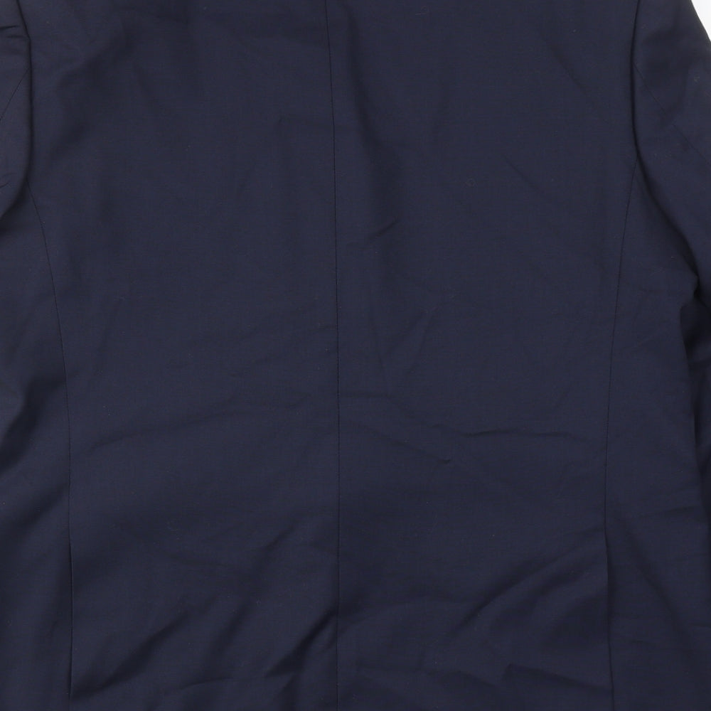 Marks & Spencer Mens Blue Polyester Jacket Suit Jacket Size 42 Regular