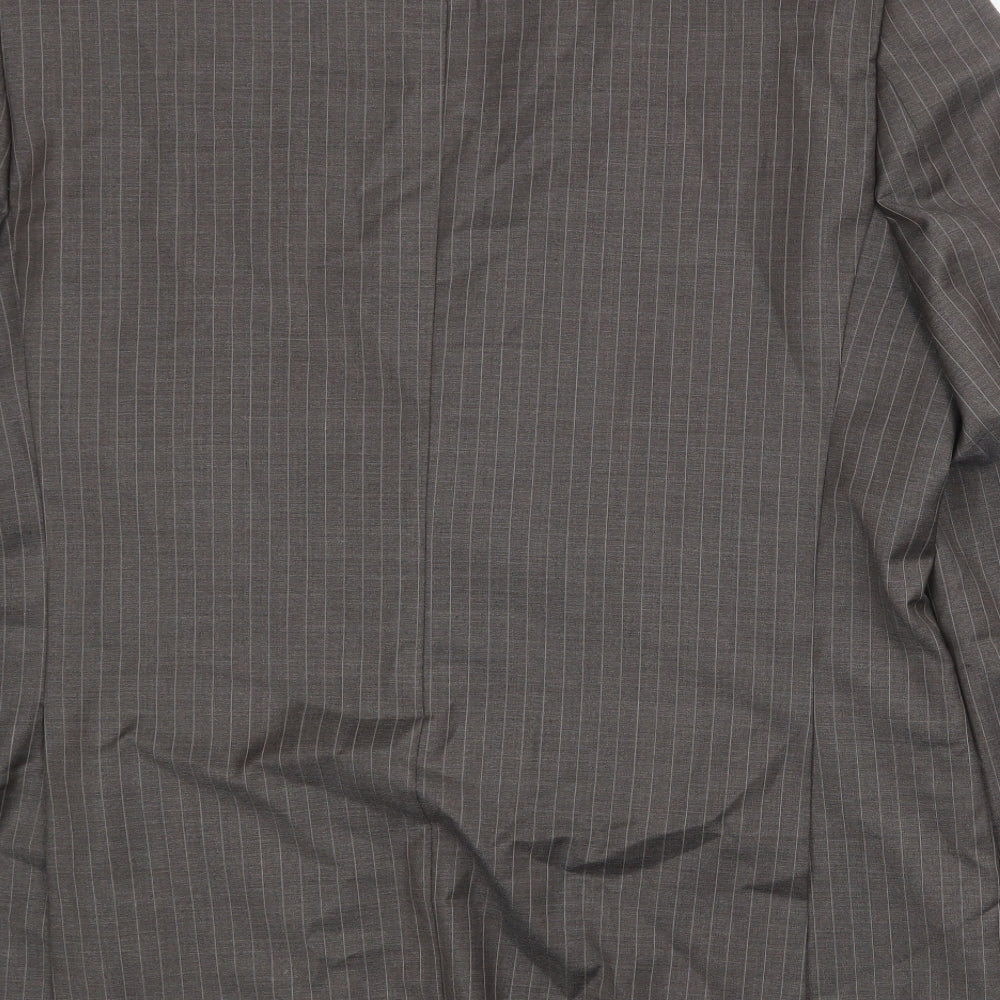 NEXT Mens Brown Striped Wool Jacket Suit Jacket Size 44 Regular