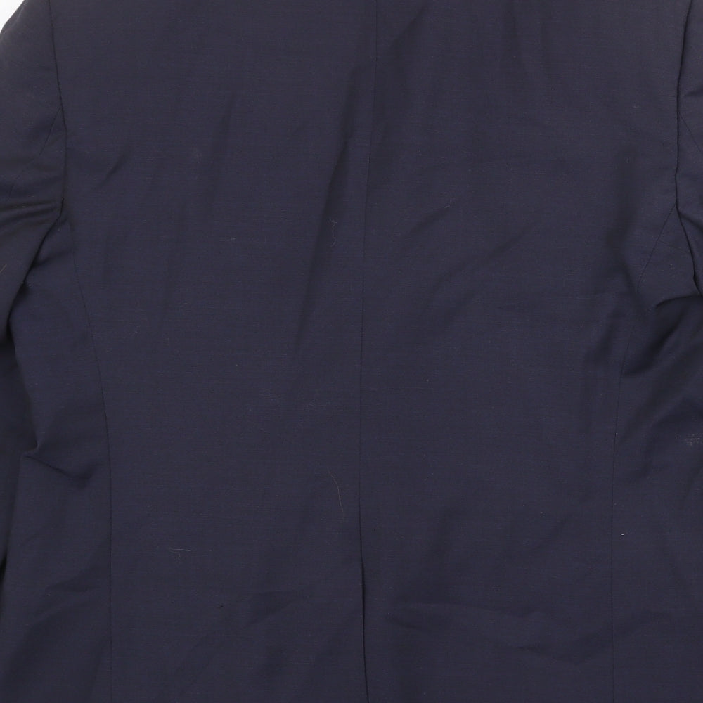 Marks & Spencer Mens Blue Wool Jacket Suit Jacket Size 40 Regular