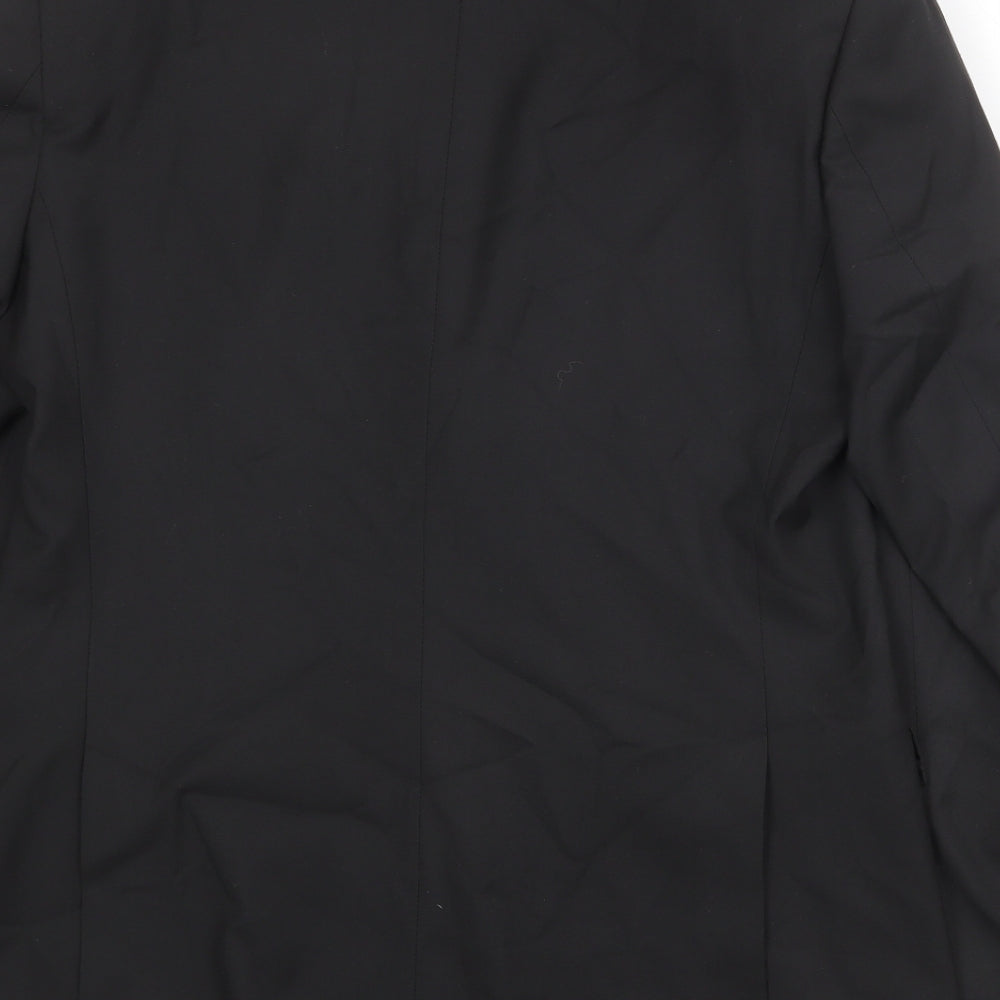 Marks & Spencer Mens Black Polyester Jacket Suit Jacket Size 38 Regular