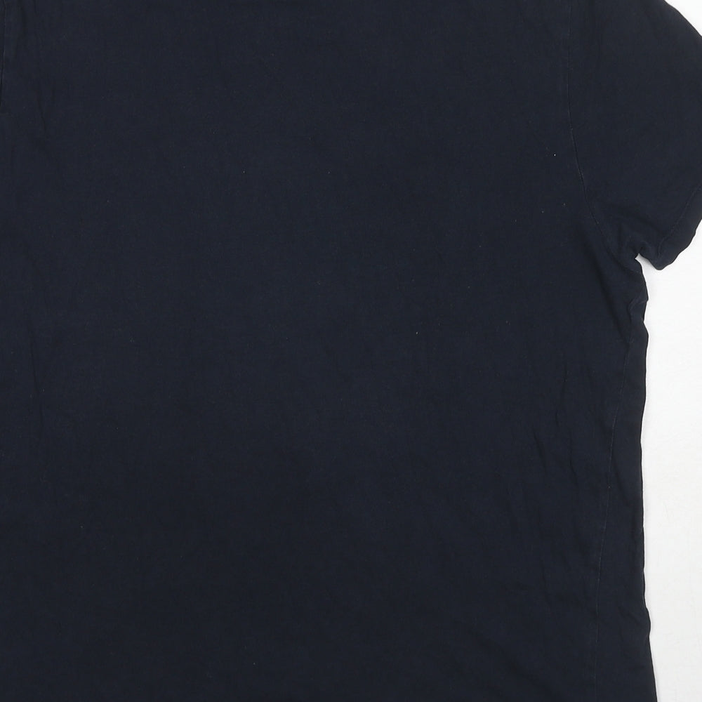 ASOS Womens Blue Cotton Basic T-Shirt Size L Crew Neck
