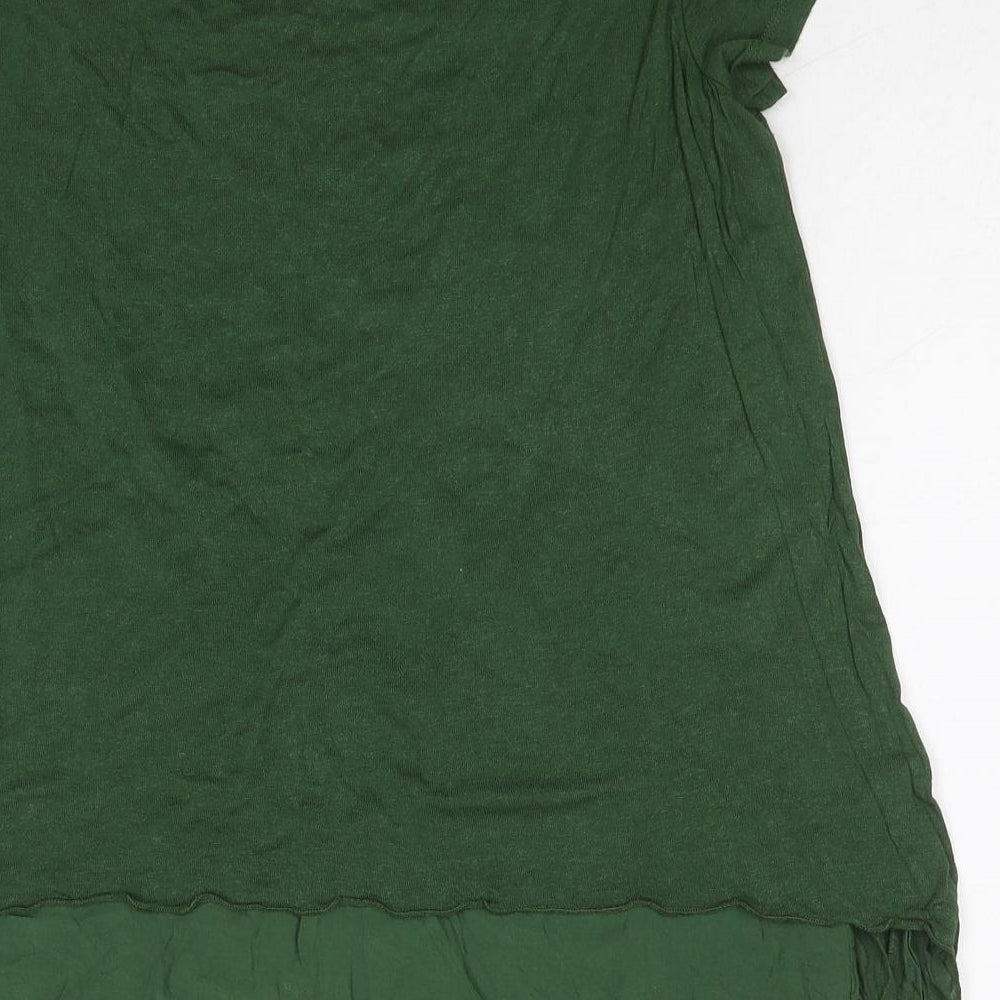 Phase Eight Womens Green Polyester Basic T-Shirt Size 8 Boat Neck - Layered