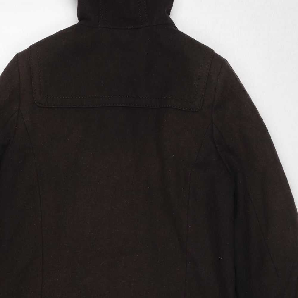 La Redoute Womens Brown Overcoat Coat Size 12 Zip