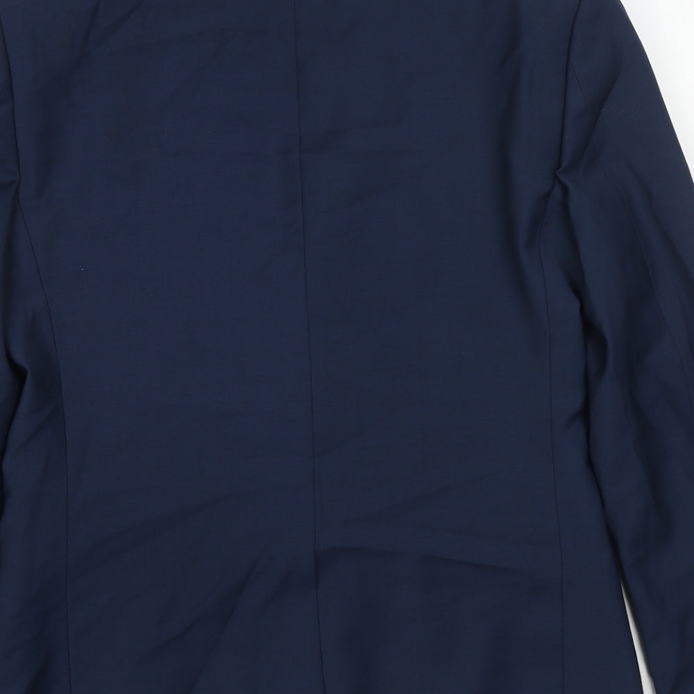 Marks & Spencer Mens Blue Polyester Jacket Suit Jacket Size 38 Regular