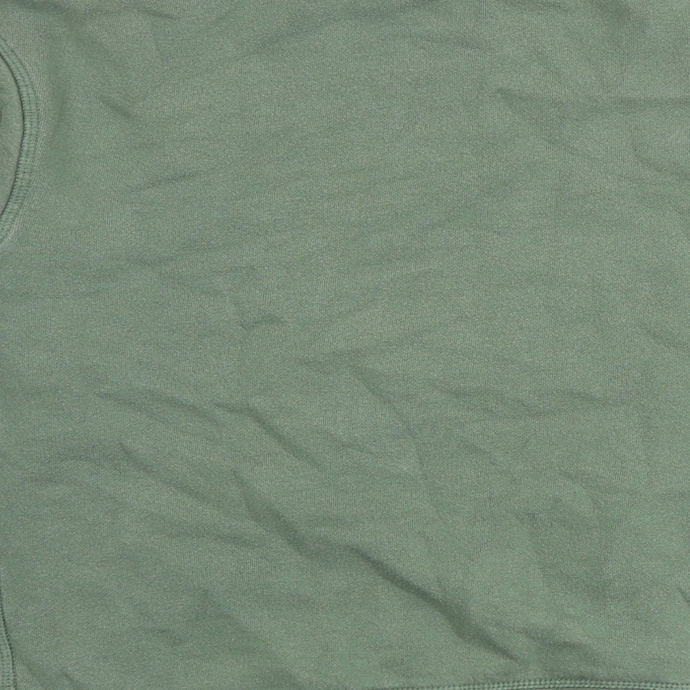 Topshop Womens Green Cotton Pullover Sweatshirt Size S Pullover