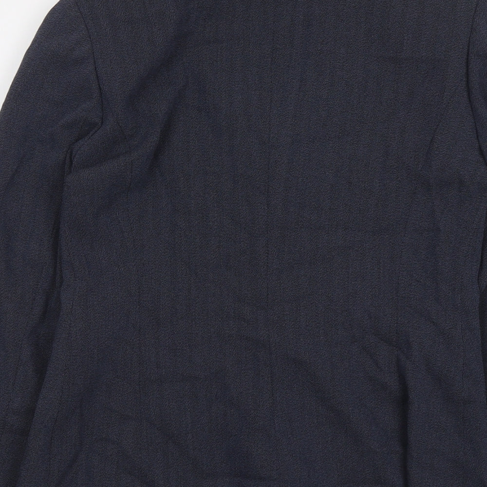 NEXT Womens Blue Striped Jacket Blazer Size 10 Button