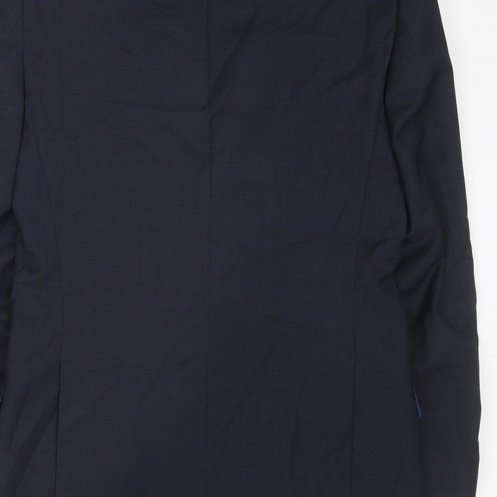 Marks & Spencer Mens Blue Wool Jacket Suit Jacket Size 38 Regular