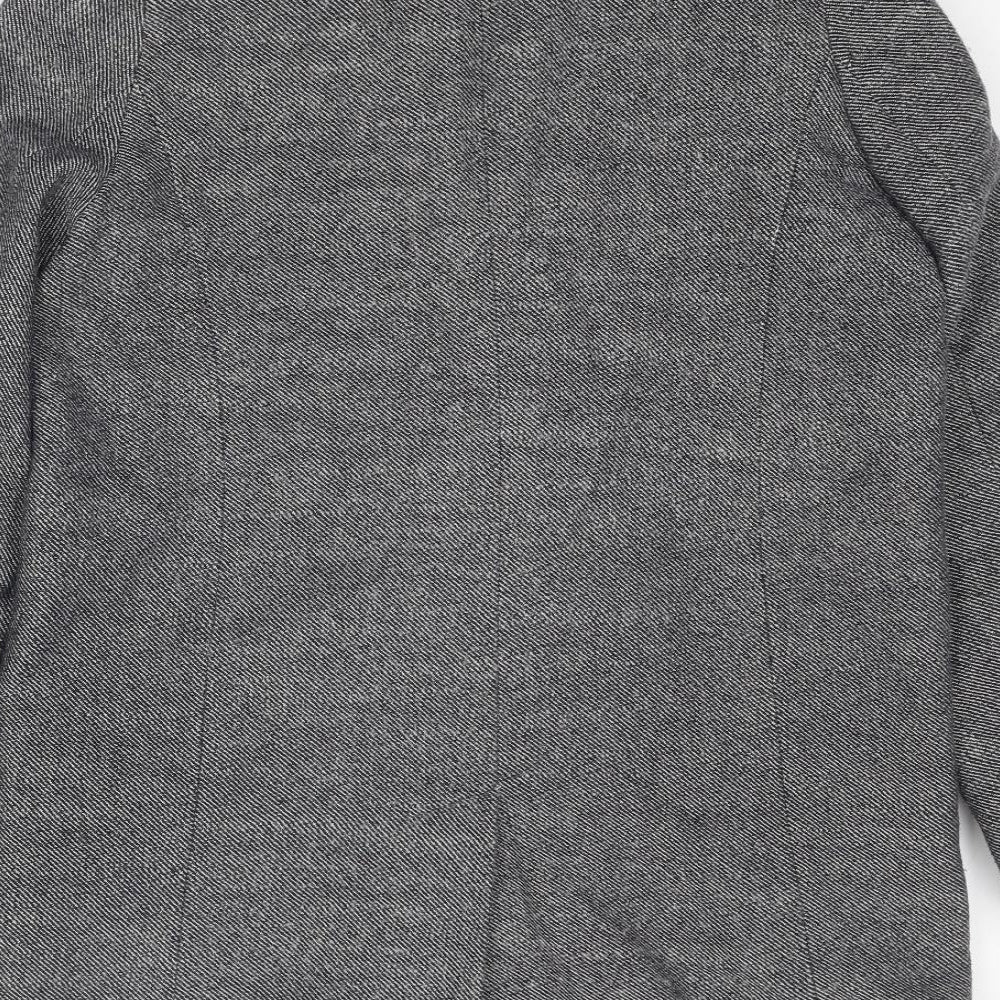 French Connection Womens Blue Overcoat Coat Size 12 Button