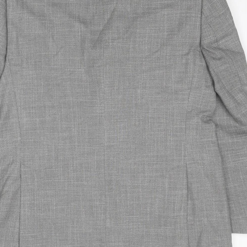Marks & Spencer Mens Grey Polyester Jacket Suit Jacket Size 42 Regular