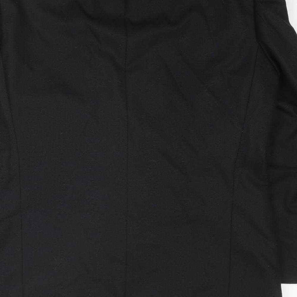 St Michael Mens Black Wool Tuxedo Suit Jacket Size 40 Regular