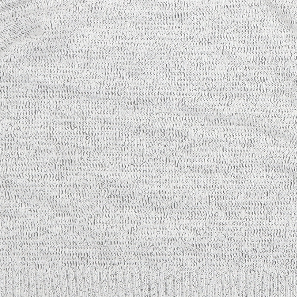 Topshop Womens Grey Round Neck Acrylic Pullover Jumper Size S