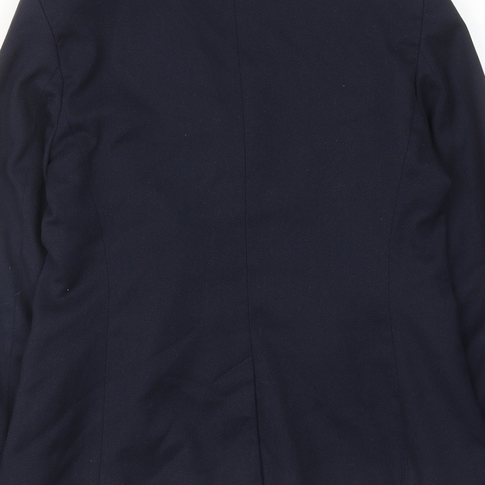 NEXT Womens Blue Polyester Jacket Suit Jacket Size 10