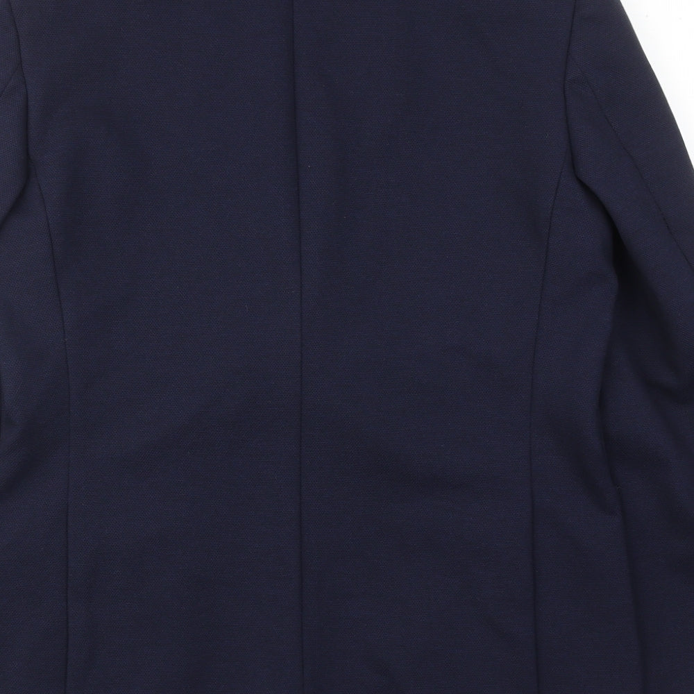 Marks & Spencer Mens Blue Polyamide Jacket Suit Jacket Size 38 Regular