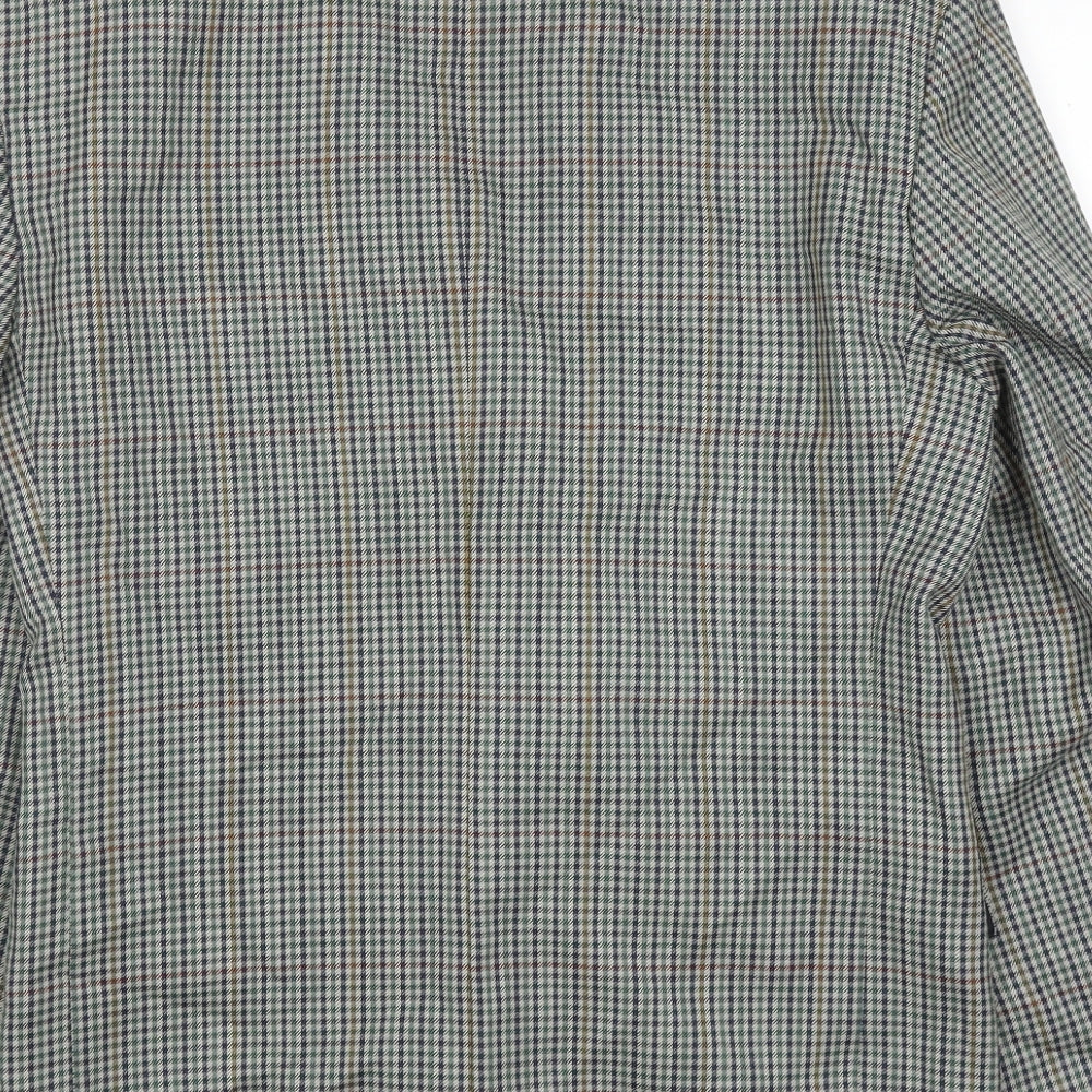 Debenhams Mens Green Geometric Wool Jacket Blazer Size 40 Regular