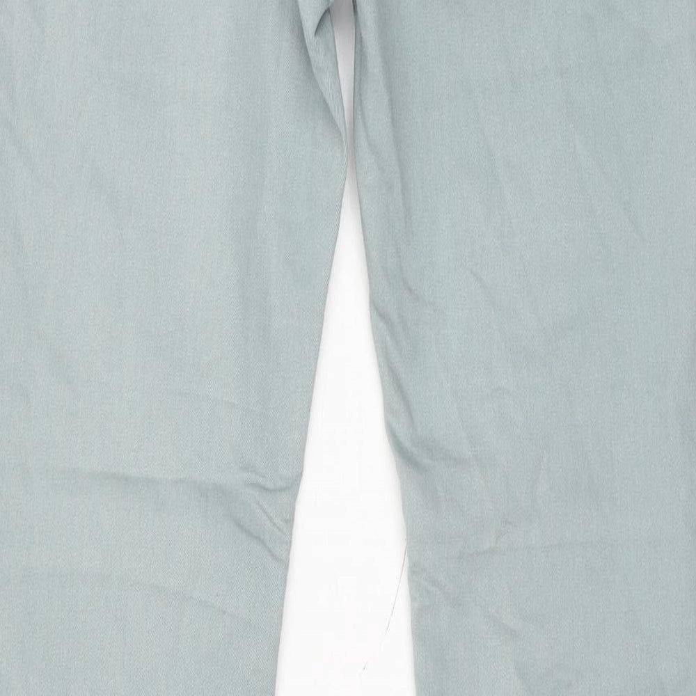 H&M Womens Blue Cotton Skinny Jeans Size 10 Regular Zip