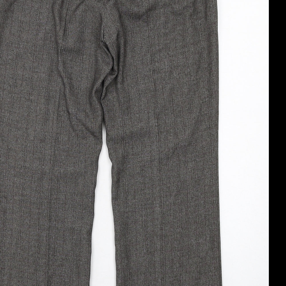 Anna Rose Womens Grey Polyester Dress Pants Trousers Size 16 Regular Zip