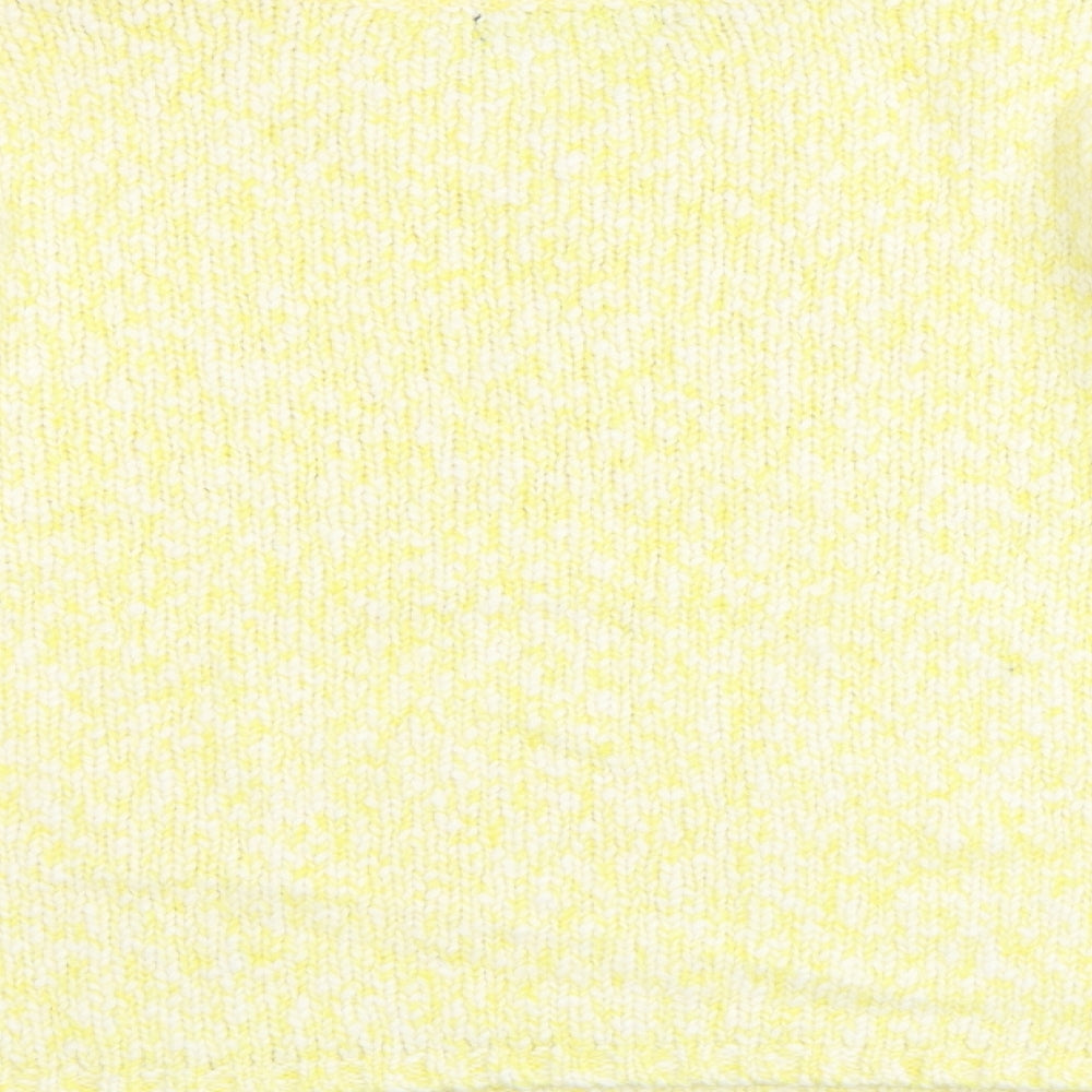 Marks & Spencer Womens Yellow Round Neck Polyester Pullover Jumper Size L