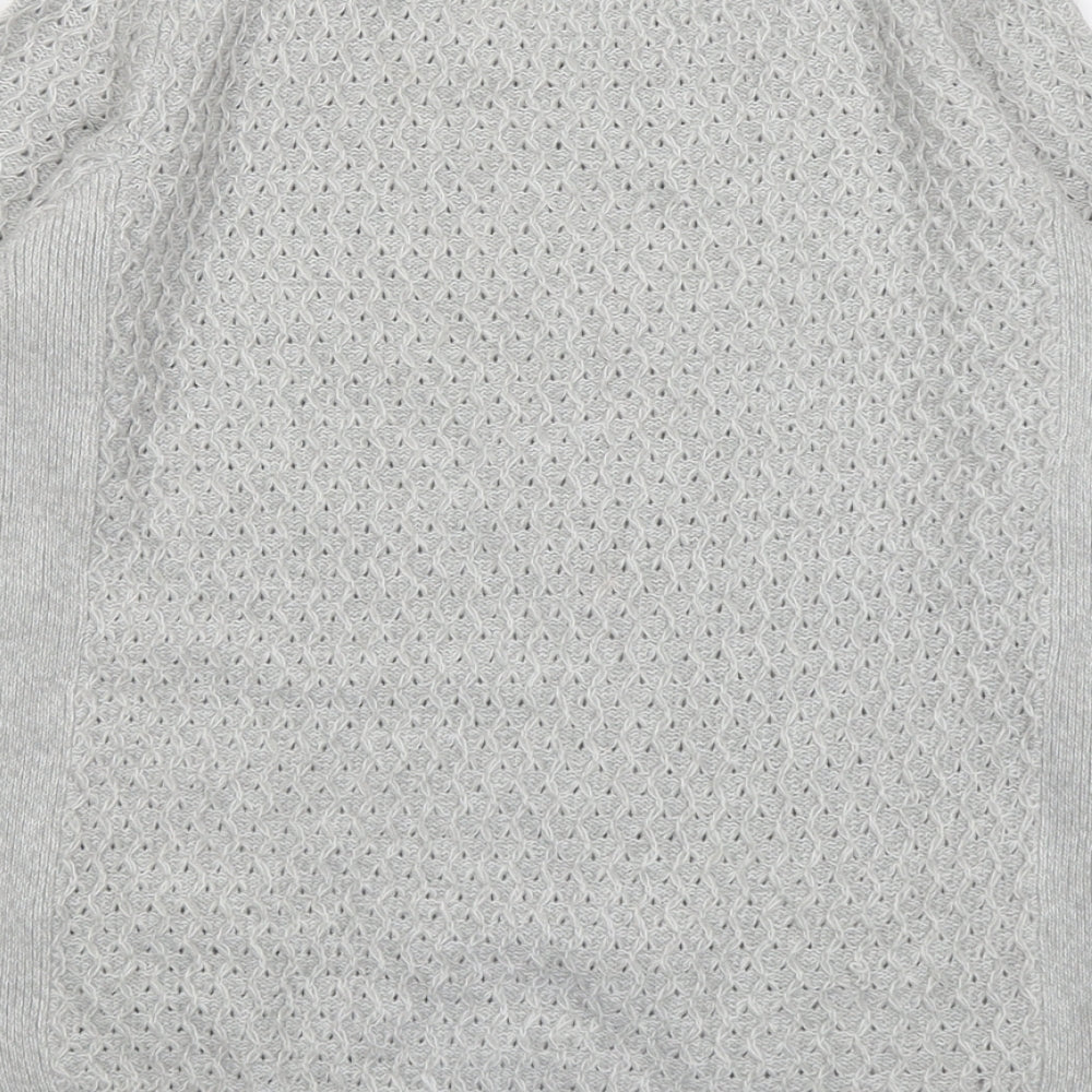 EWM Womens Grey Round Neck Acrylic Pullover Jumper Size 10 - Size 10-12