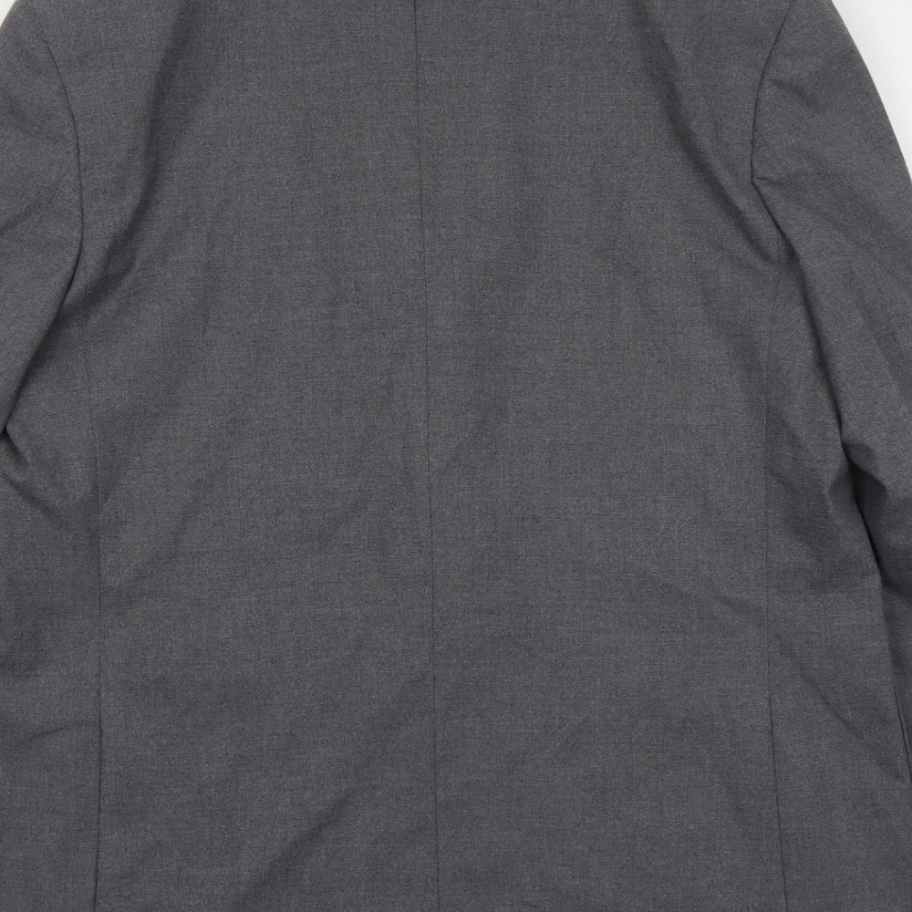 Marks & Spencer Mens Grey Polyester Jacket Suit Jacket Size 42 Regular