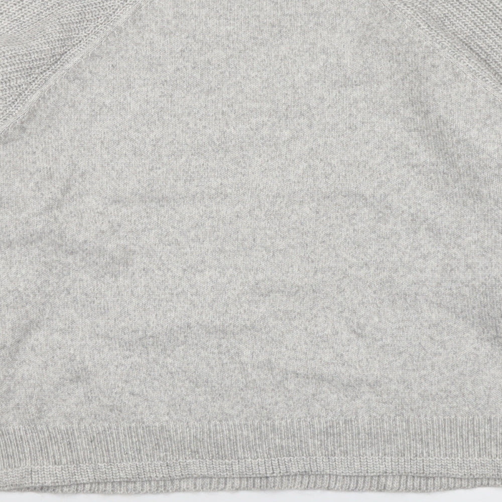 Marks & Spencer Womens Grey Round Neck Polyester Pullover Jumper Size M