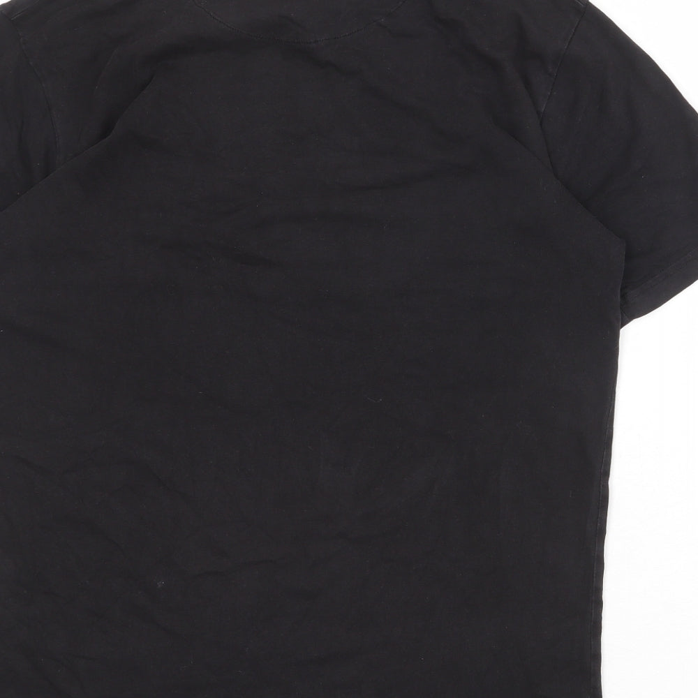 Jameson Carter Mens Black Cotton T-Shirt Size S Round Neck