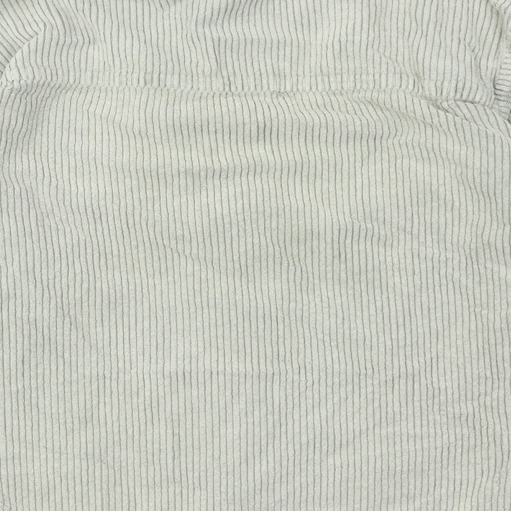 BDG Womens Green Cotton Basic Button-Up Size S Collared